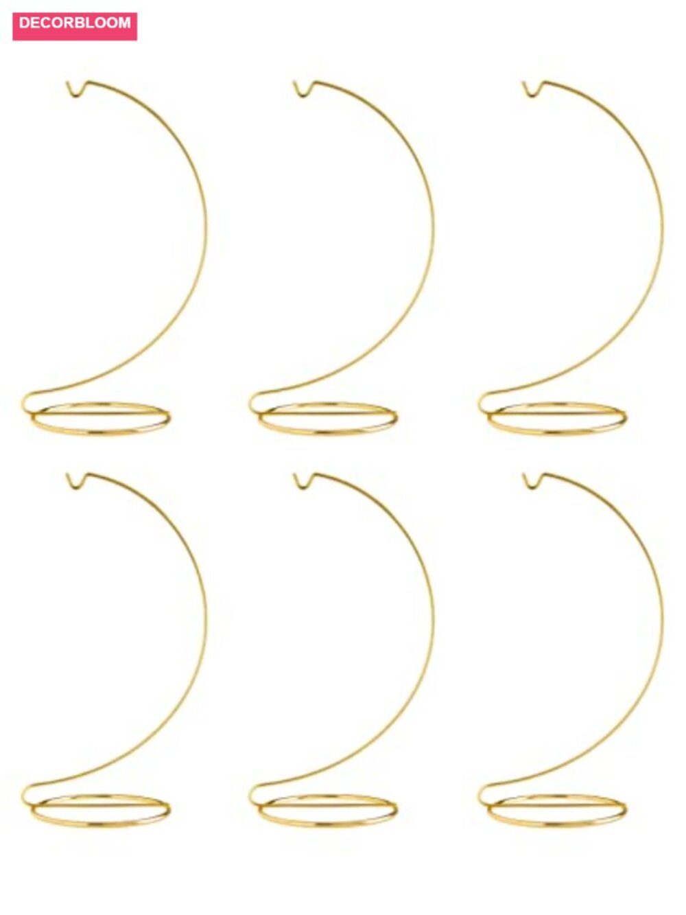 11 In Tall Metal Ornament Display Hanger Stands 6 Pack Tabletop Holiday Display